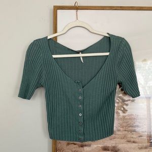 Free People Button Up Cardi